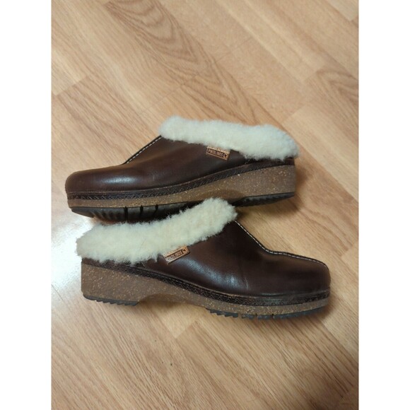Pikolinos Granada W0W 3588C2 Olmo Clog Slide Womens 37 Brown Fleece Lined - Picture 6 of 11